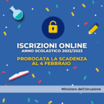 Iscrizioni: proroga della scadenza al 4 febbraio 2022