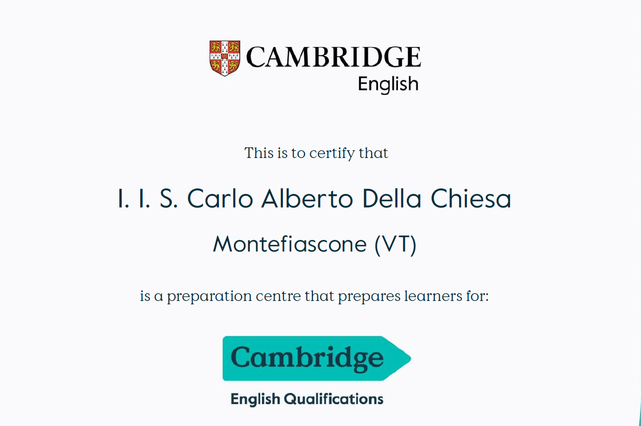 L’IISS Dalla Chiesa riconosciuto come Cambridge Preparation Centre